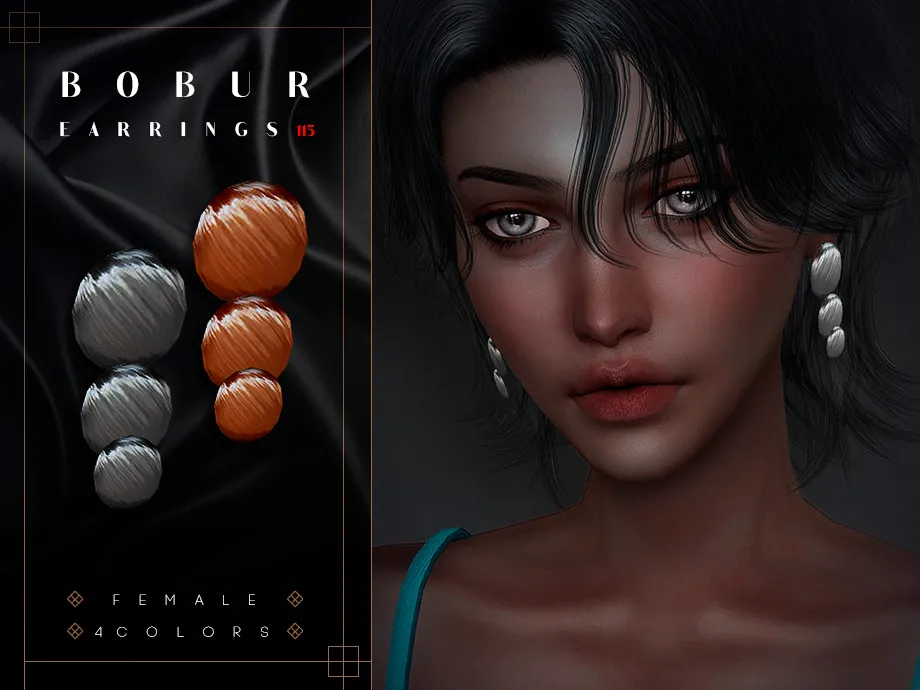 Hanging Round Earrings