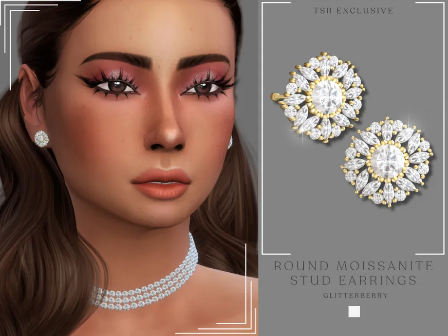 Round Moissanite Stud Earring