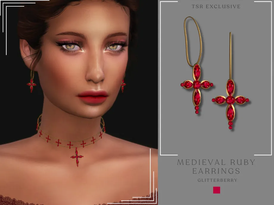 Medieval Ruby Earrings