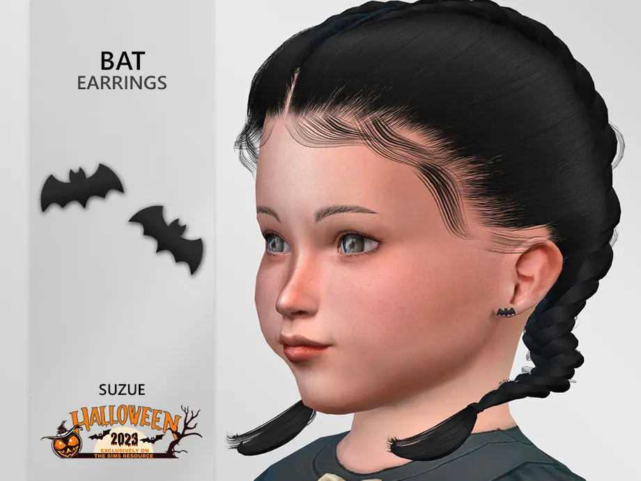 Halloween Bat Earrings Toddler