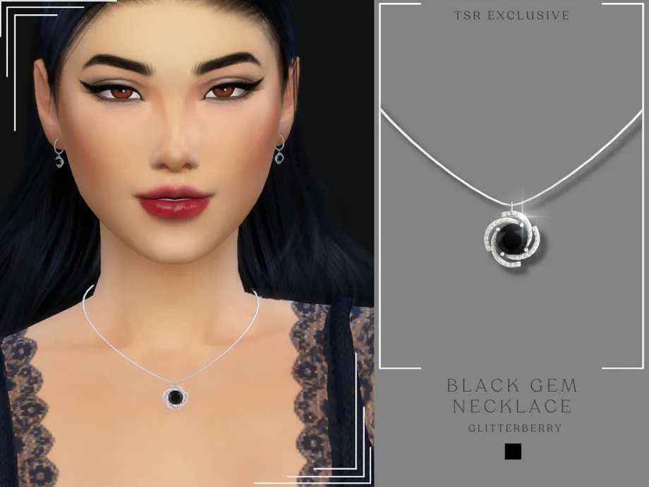 Black Gemstone Necklace