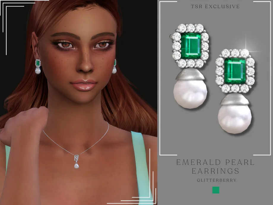 Emerald Pearl Earrings