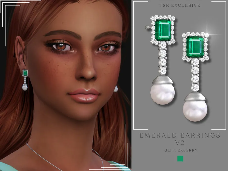 Emerald Diamond Earrings v2