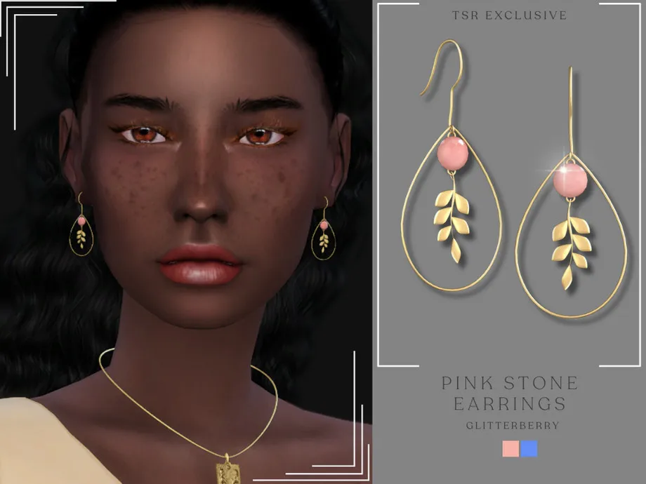 Pink Stone Earring