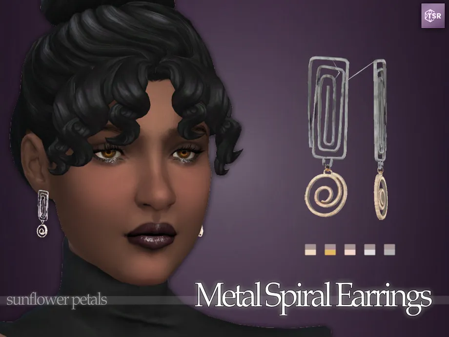 Metal Spiral Earrings
