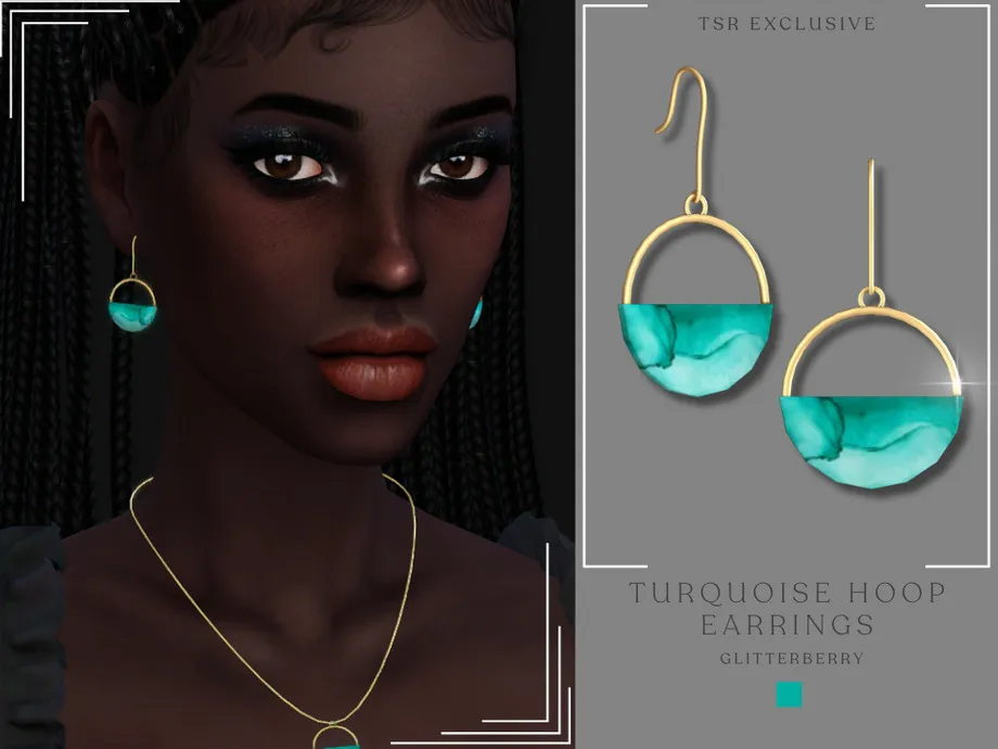 Turquoise Hoop Earrings