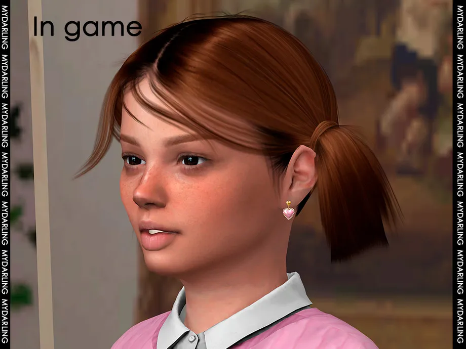 heart-shaped earring NA2457 Child