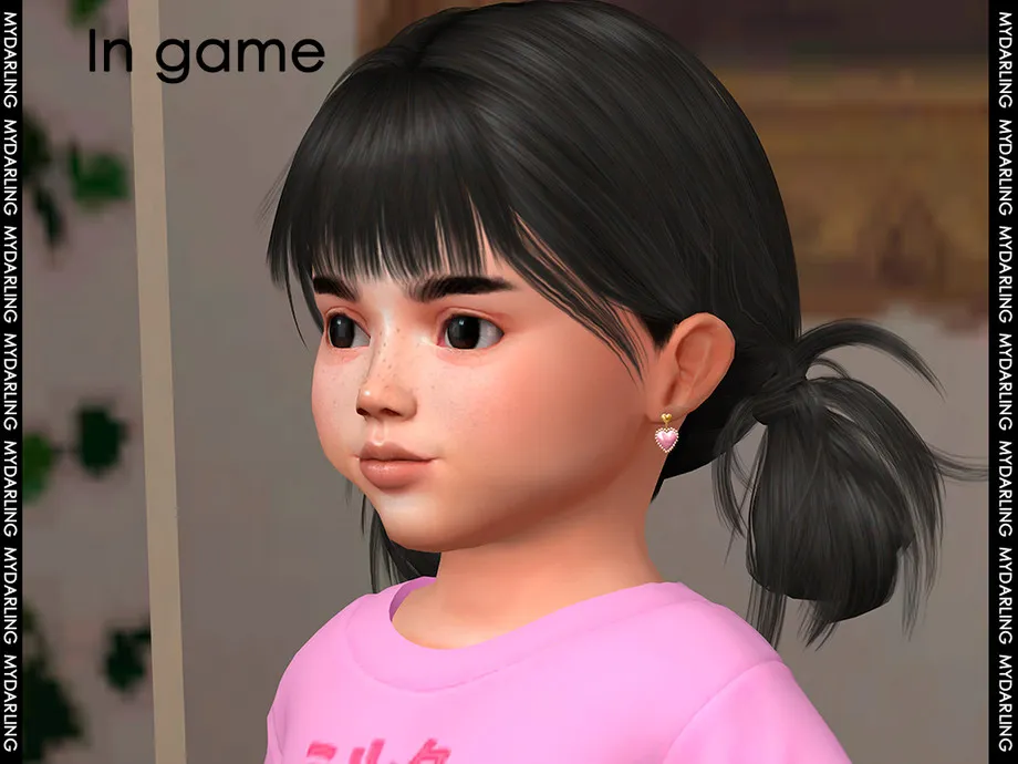 heart-shaped earring NA2457 toddler