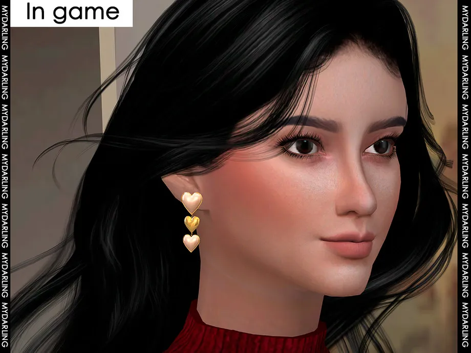 heart earrings NA251 Adult