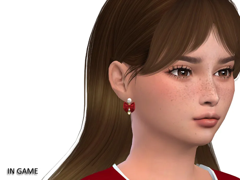 Ribbon Pearl Earrings for children