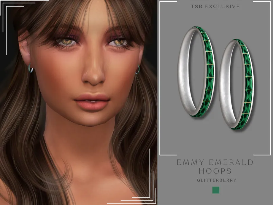 Emmy Emerald Hoop