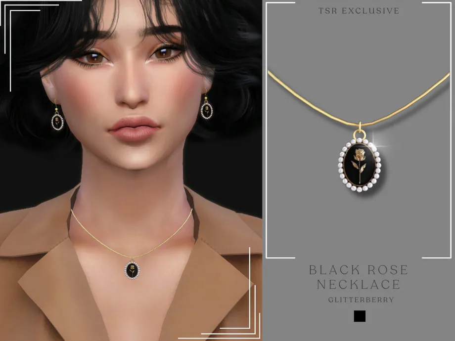 Black Rose Necklace