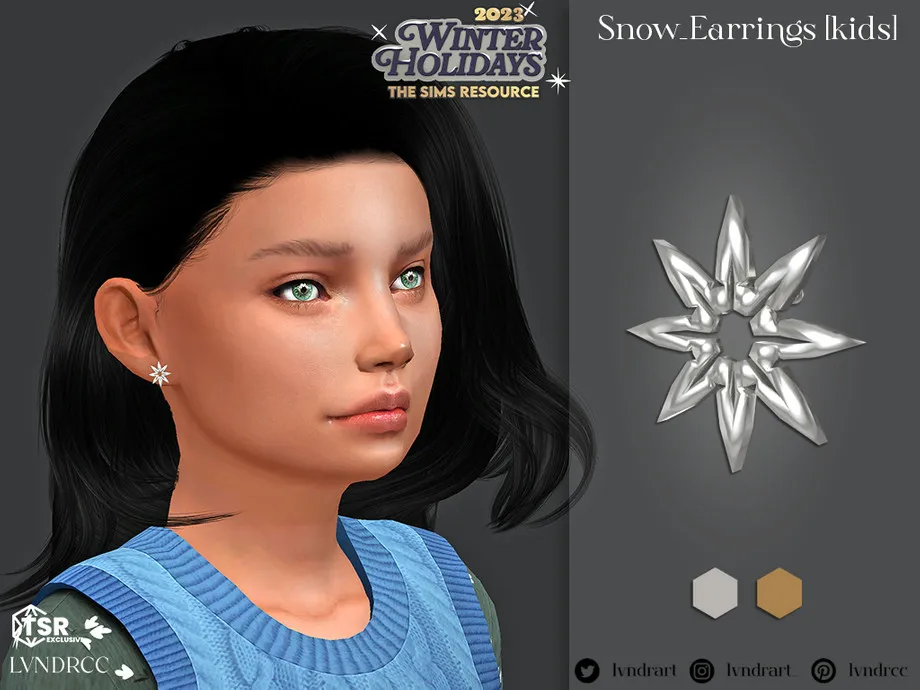 Snow Earrings [kids]