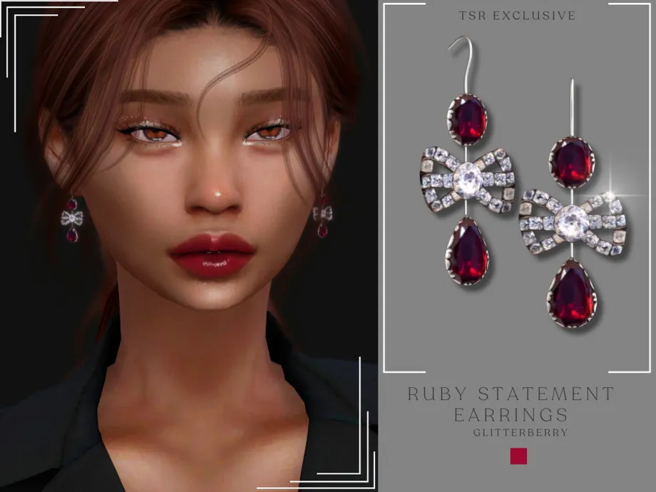 Ruby Statement Earrings