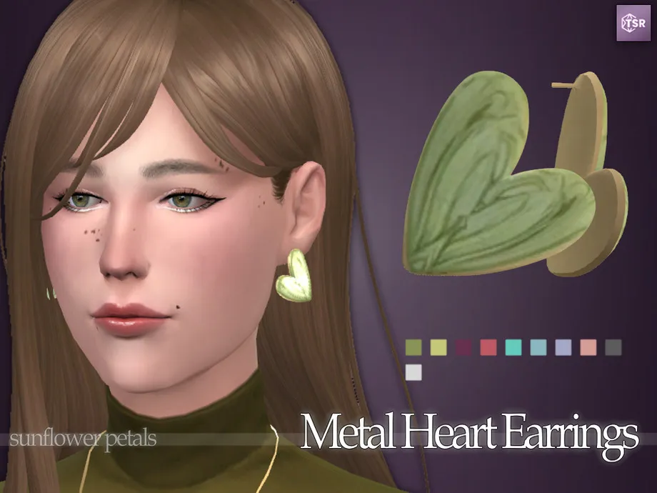 Metal Heart Earrings