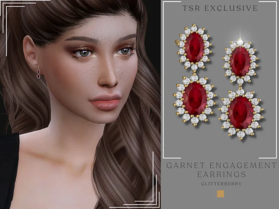 Garnet Engagement Earrings