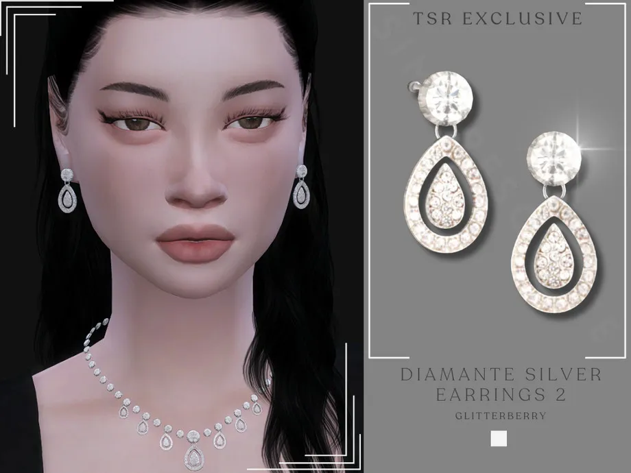 Diamante Silver Earring 2
