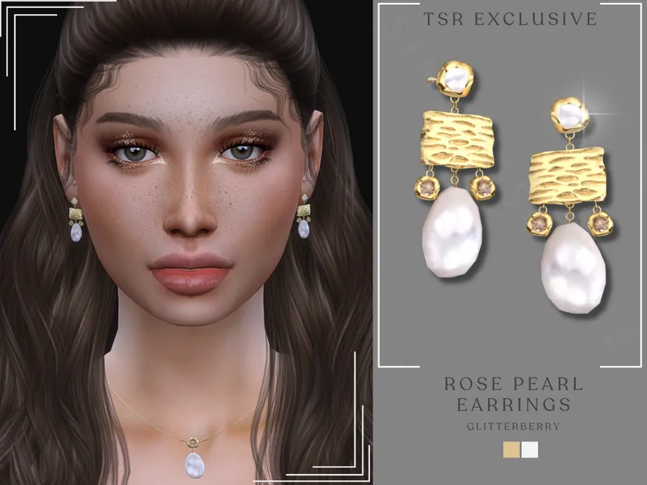 Rose Pearl Earrings