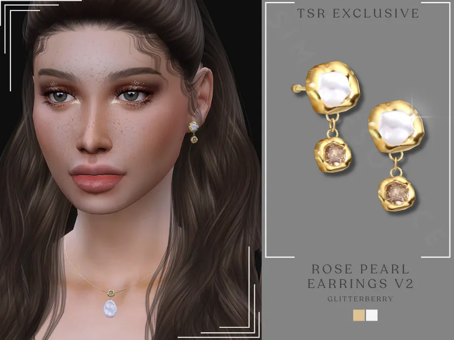 Rose Pearl Earrings v2