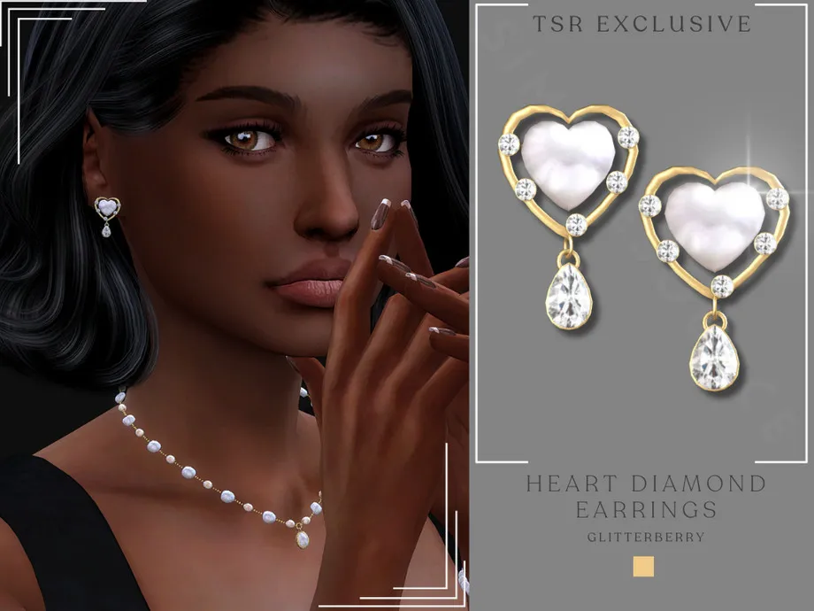 Heart Diamond Earrings