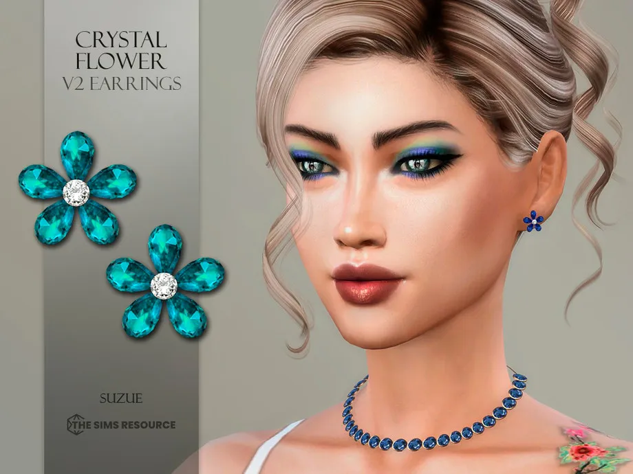Crystal Flower V2 Earrings