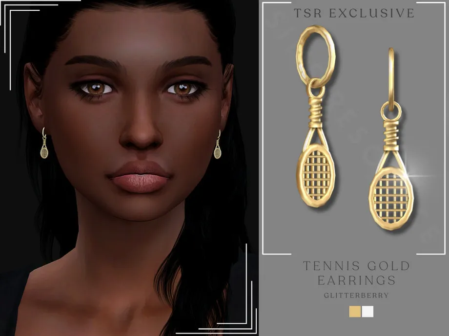Gold Tennis Earrings