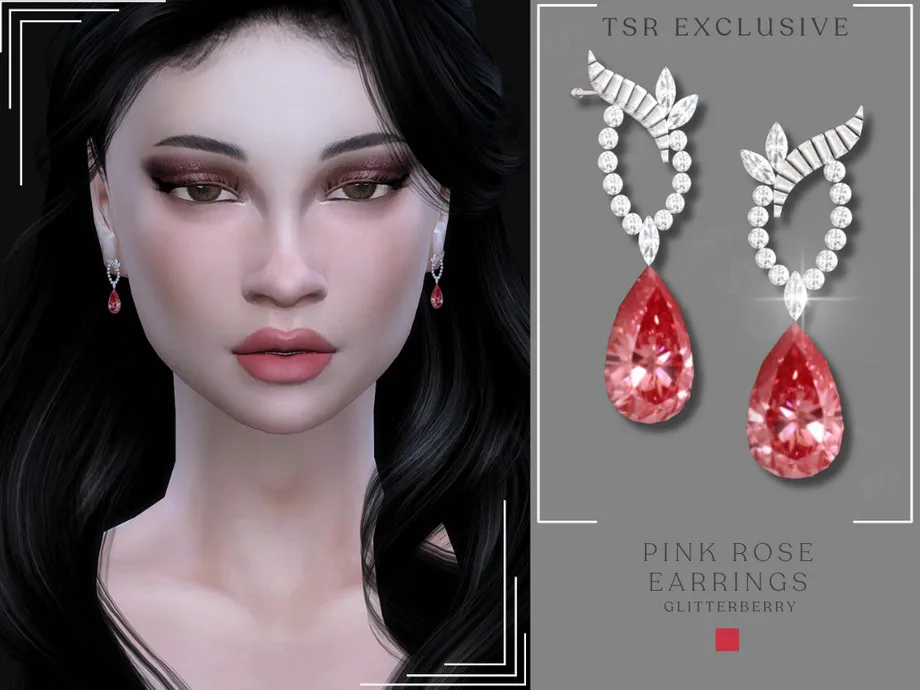 Rose Pink Earrings