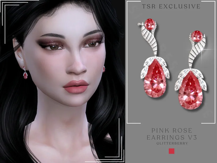 Rose Pink Earring v3