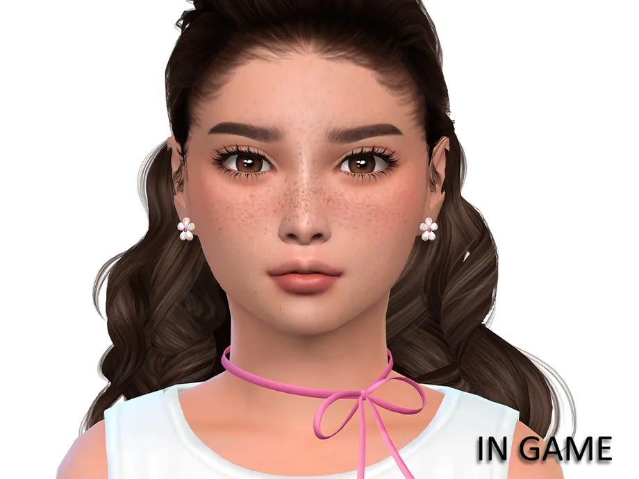 Drop Pearl Flower Earrings for children