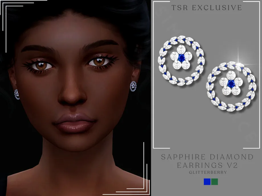 Sapphire Diamond Earrings V2