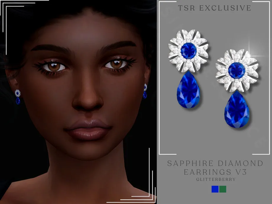 Sapphire Diamond Earrings v3