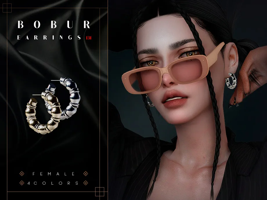 Ribbed Hoop Earrings