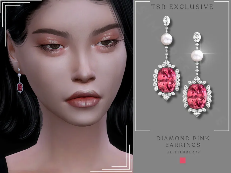 Diamond Pink Earrings