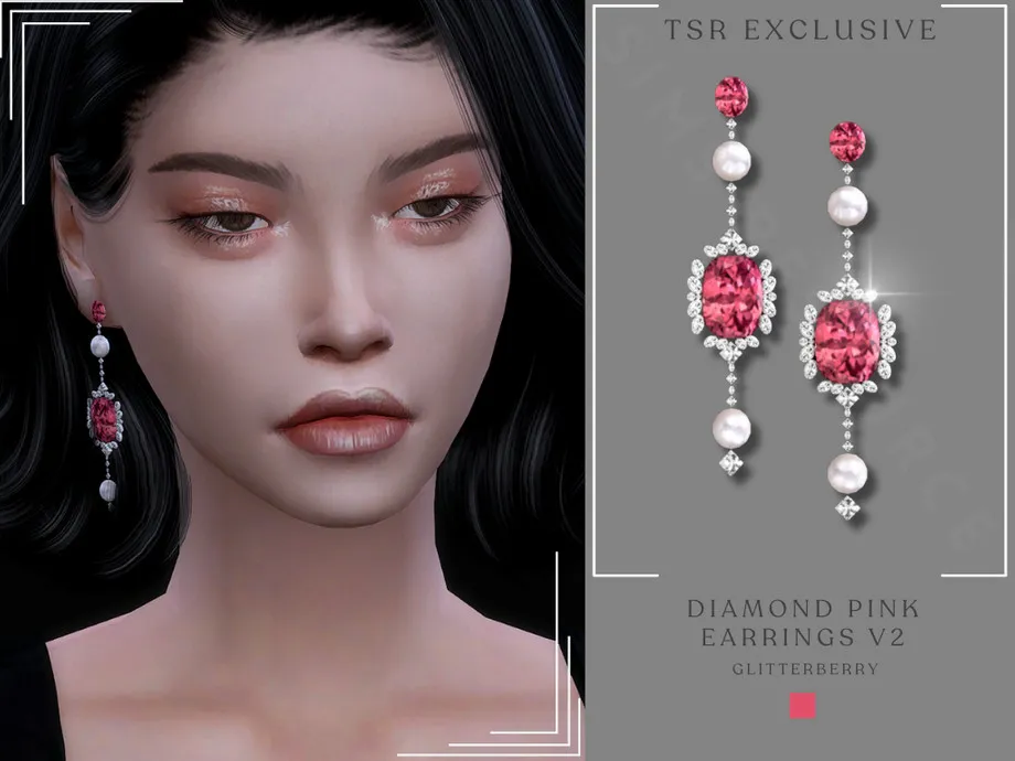 Diamond Pink Earrings v2