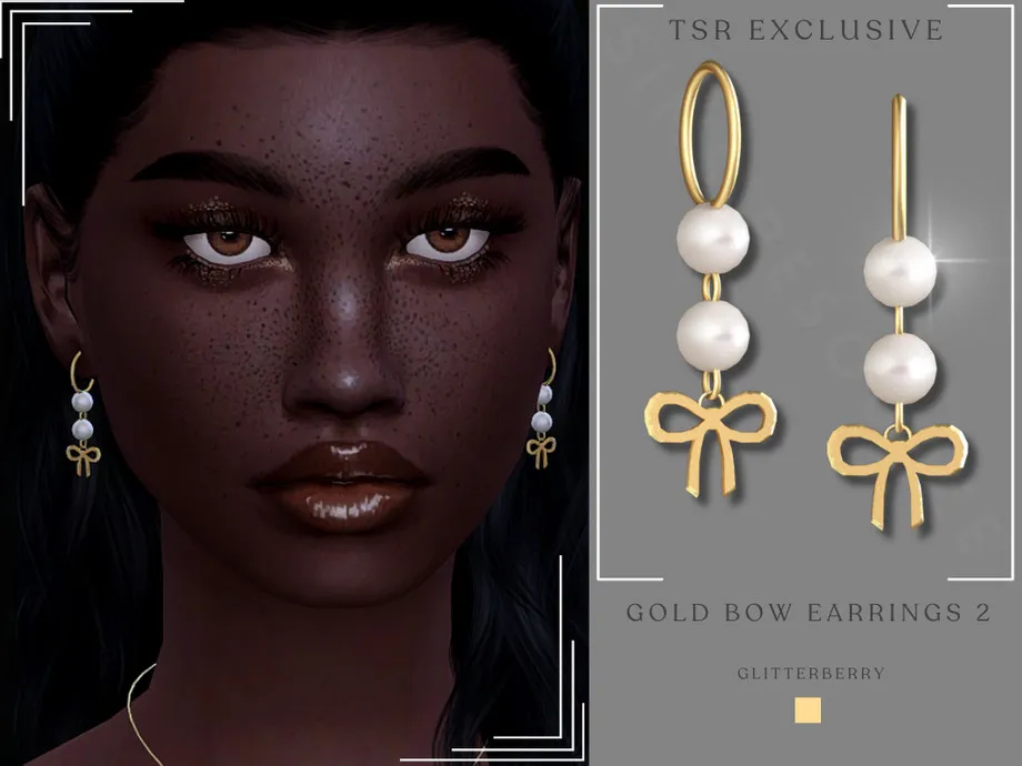 Gold Bow Earrings 2