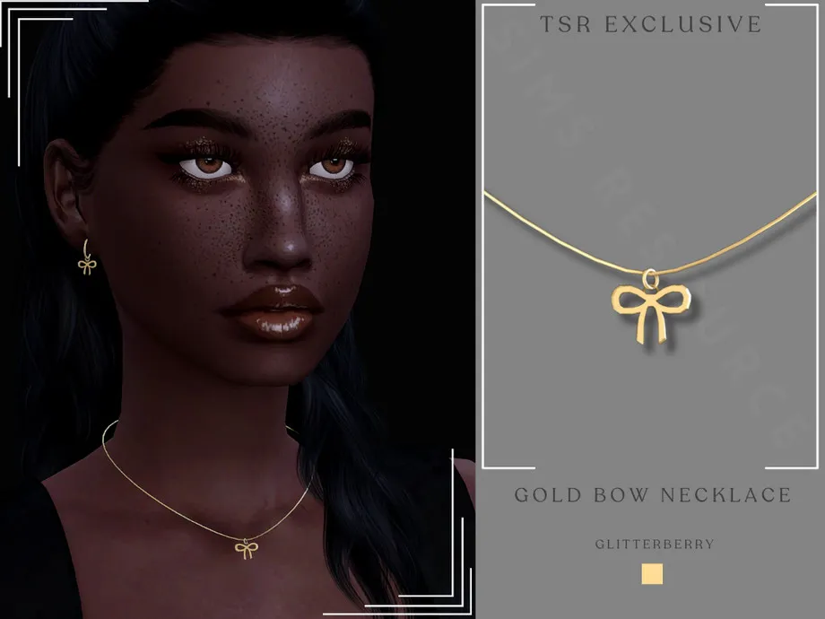Gold Bow Necklace