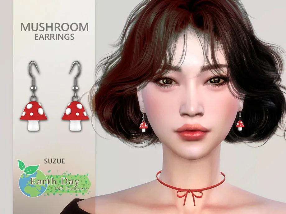 Earth Day Mushroom Earrings