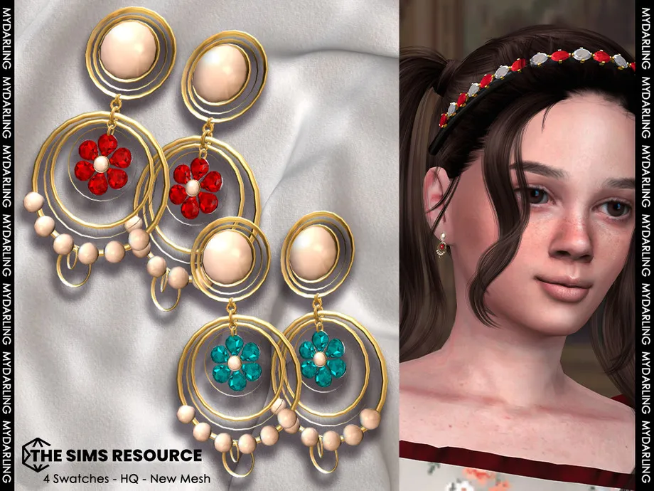 gold earrings NA264 Child