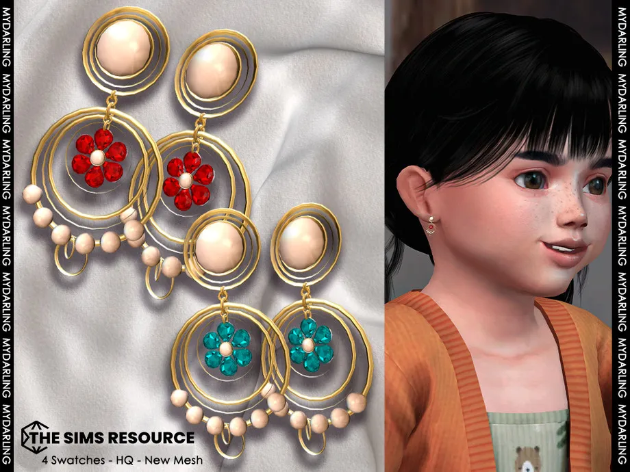 gold earrings NA264 Toddler