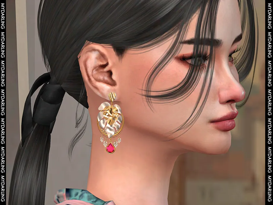 cute leaf earring female version