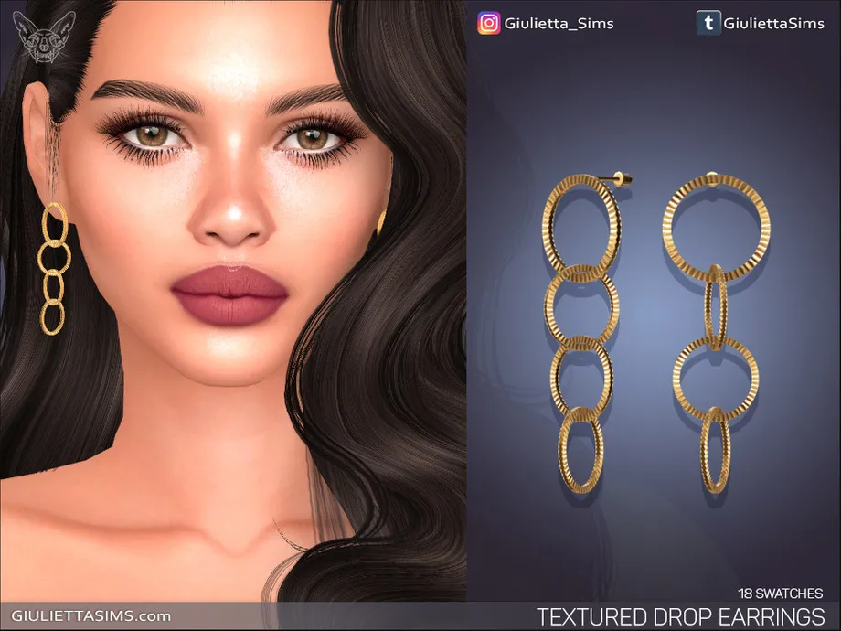 Textured Drop Earrings