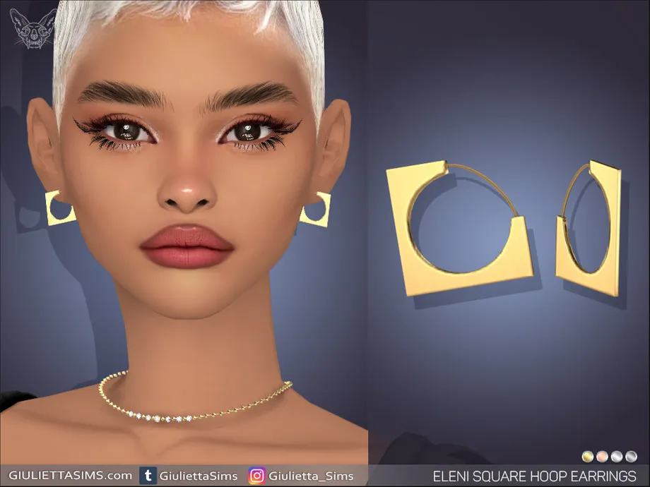 Eleni Square Hoop Earrings