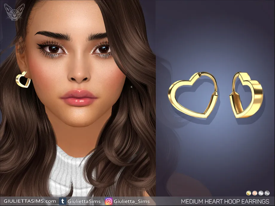 Medium Heart Hoop Earrings