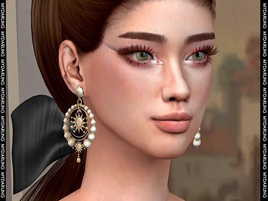 gold sun earring NA007 FEMALE VERSION