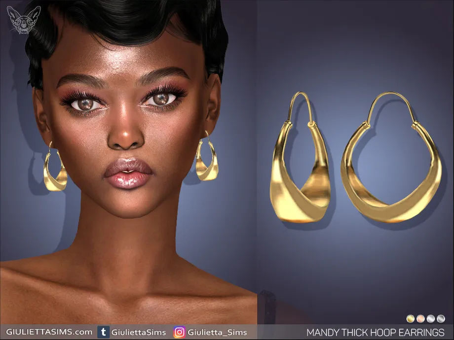 Mandy Thick Hoop Earrings