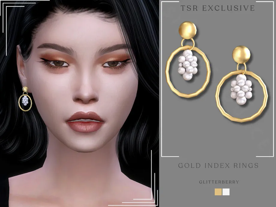 Gold Pearl Hoop Earrings