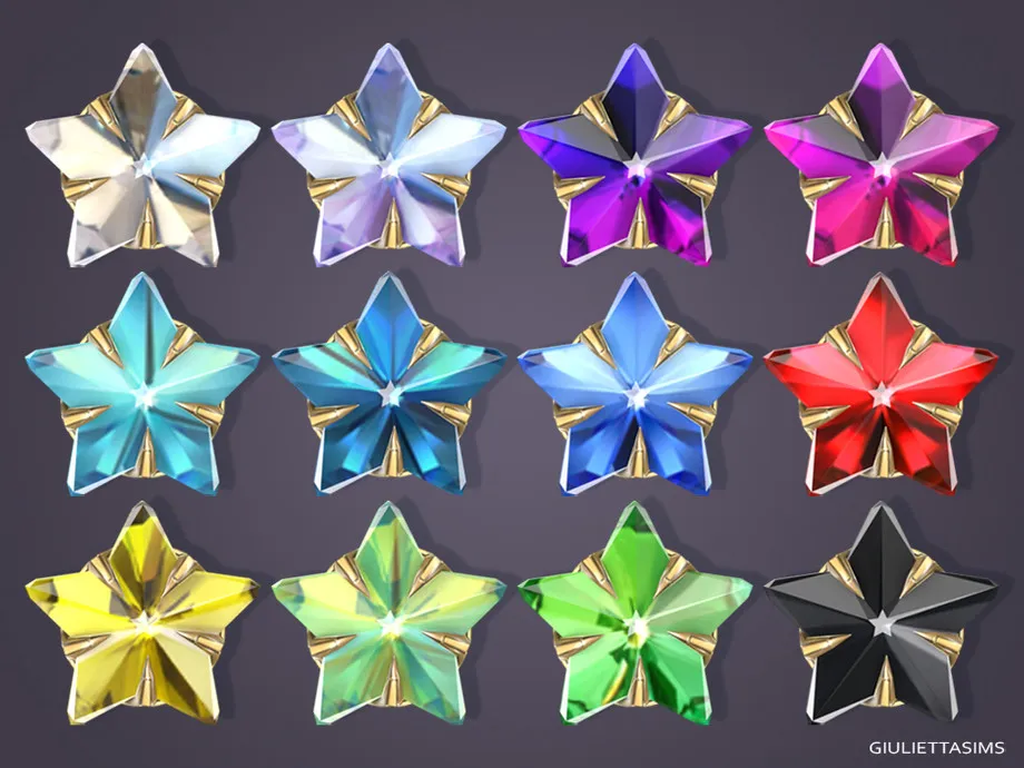 Crystal Star Stud Earrings For Kids