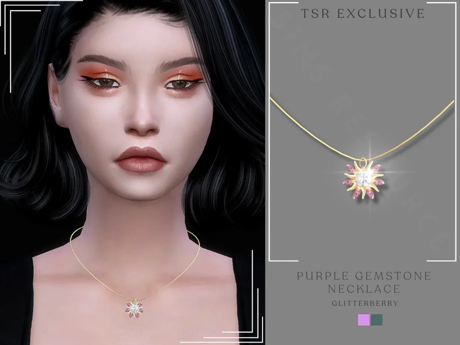 Purple Gemstone Necklace