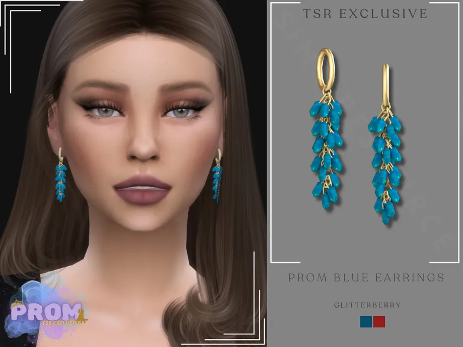 Prom Blue Earrings