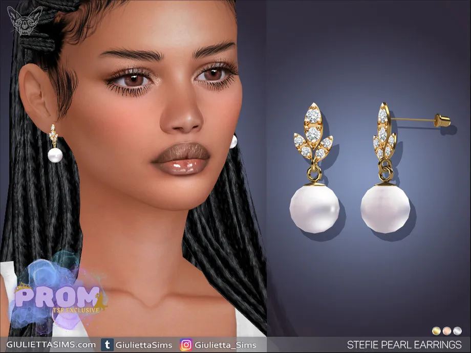 Steffie Pearl Drop Prom Earrings